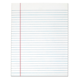"THE LEGAL PAD" GLUE TOP PADS, WIDE/LEGAL RULE, 50 WHITE 8.5 X 11 SHEETS by Tops