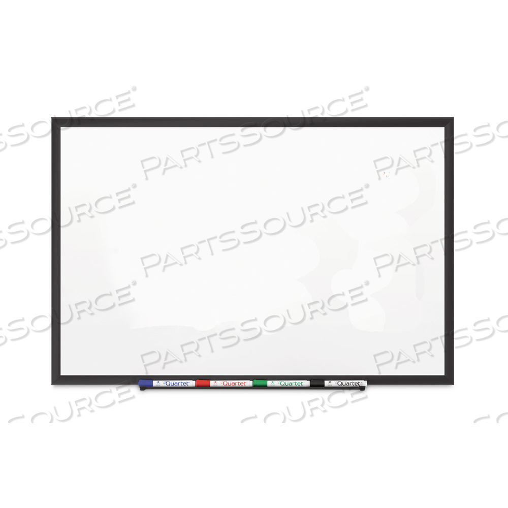 CLASSIC PORCELAIN MAGNETIC WHITEBOARD, 60 X 36, BLACK ALUMINUM FRAME by Quartet CLASSIC PORCELAIN MAGNETIC WHITEBOARD, 60 X 36, BLACK ALUMINUM FRAME by Quartet