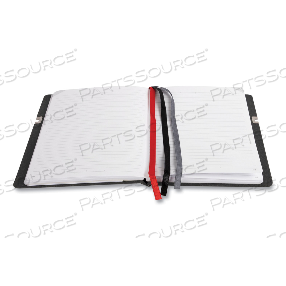 LARGE MASTERY JOURNAL WITH POCKETS, 1 SUBJECT, NARROW RULE, BLACK/RED COVER, 10 X 8, 192 SHEETS by TRU RED