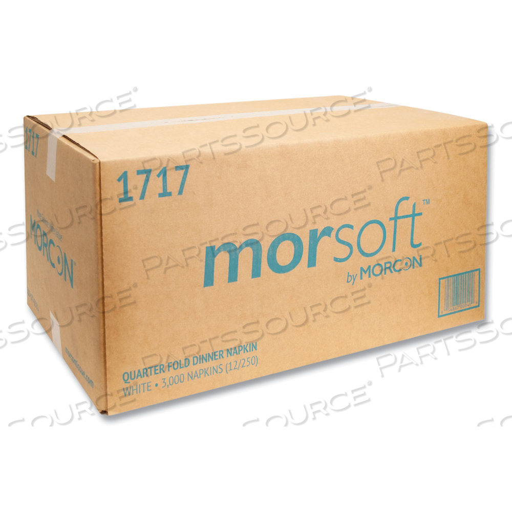 MORSOFT DINNER NAPKINS, 1-PLY, 15 X 17, WHITE by Morcon Tissue MORSOFT DINNER NAPKINS, 1-PLY, 15 X 17, WHITE by Morcon Tissue