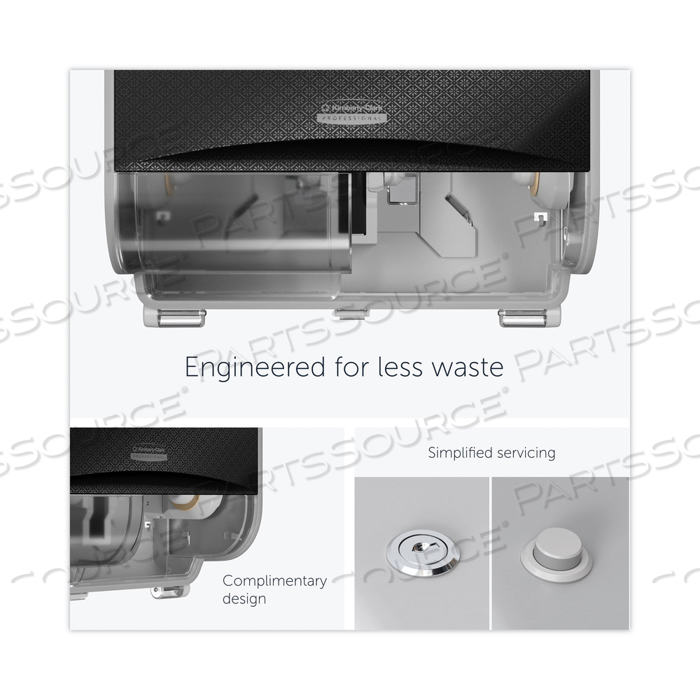 ICON CORELESS STANDARD ROLL TOILET PAPER DISPENSER, 8.43 X 13 X 7.25, BLACK MOSAIC by Kimberly-Clark Corporation ICON CORELESS STANDARD ROLL TOILET PAPER DISPENSER, 8.43 X 13 X 7.25, BLACK MOSAIC by Kimberly-Clark Corporation