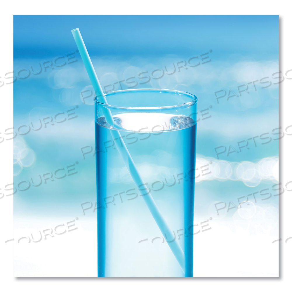 MARINE BIODEGRADABLE STRAWS, 7.75", OCEAN BLUE by Phade