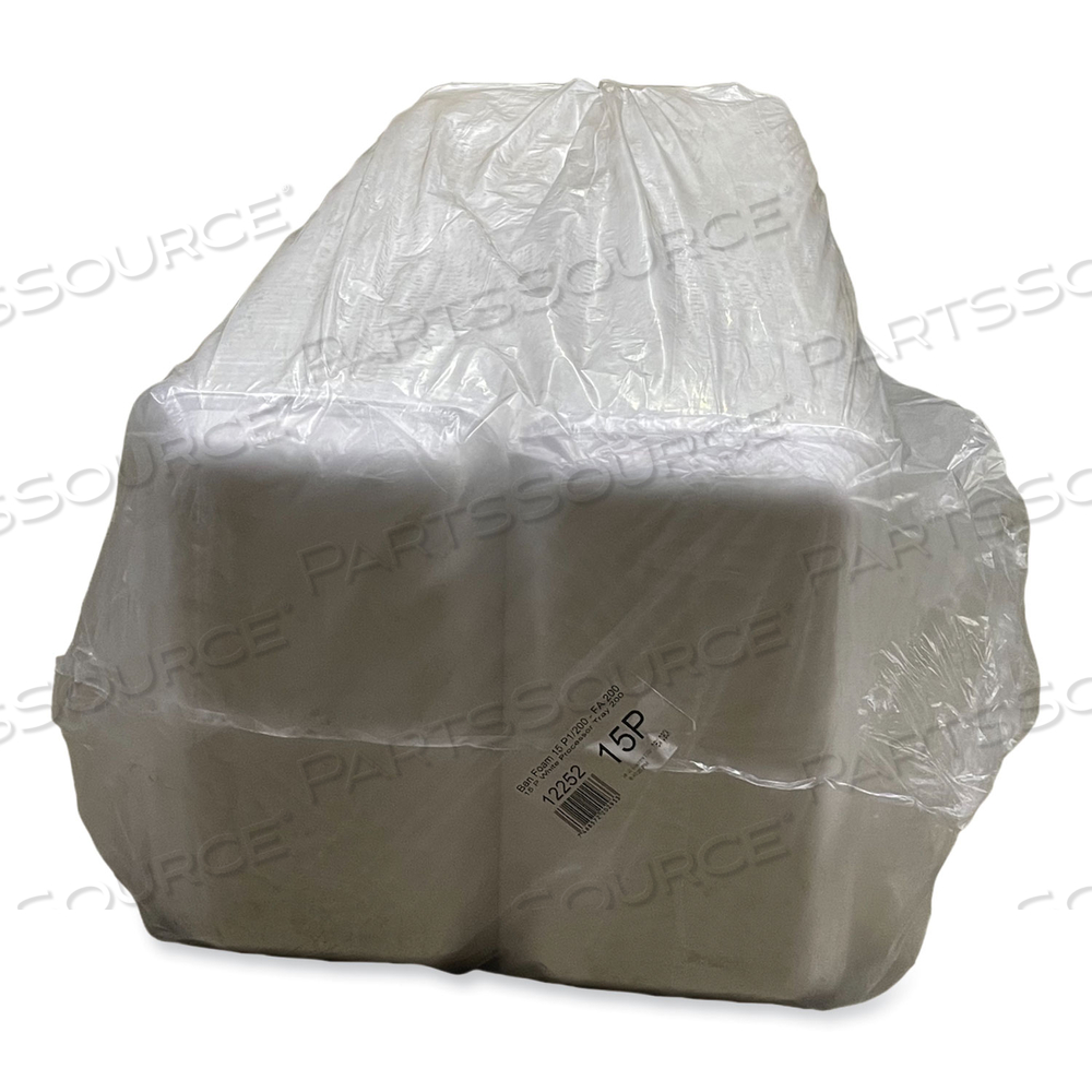 MEAT TRAYS, #15P, 14.44 X 7.88 X 1.37, WHITE by Genpak