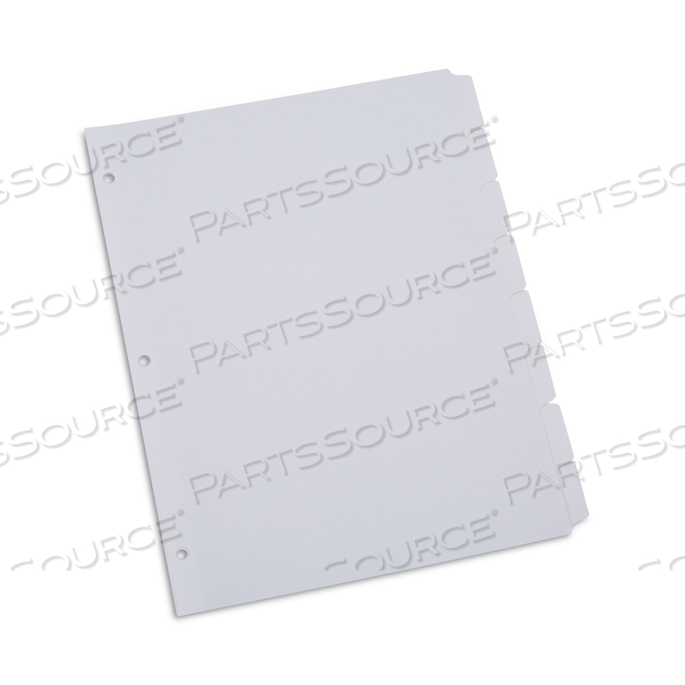 DELUXE WRITE-ON/ERASABLE TAB INDEX, 8-TAB, 11 X 8.5, WHITE, WHITE TABS, 1 SET by Universal DELUXE WRITE-ON/ERASABLE TAB INDEX, 8-TAB, 11 X 8.5, WHITE, WHITE TABS, 1 SET by Universal