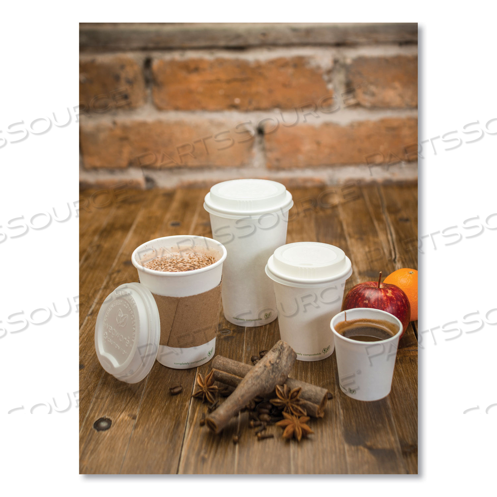 KRAFT HOT CUP SLEEVES, FITS VEGWARE 89-SERIES HOT CUPS, KRAFT by Vegware