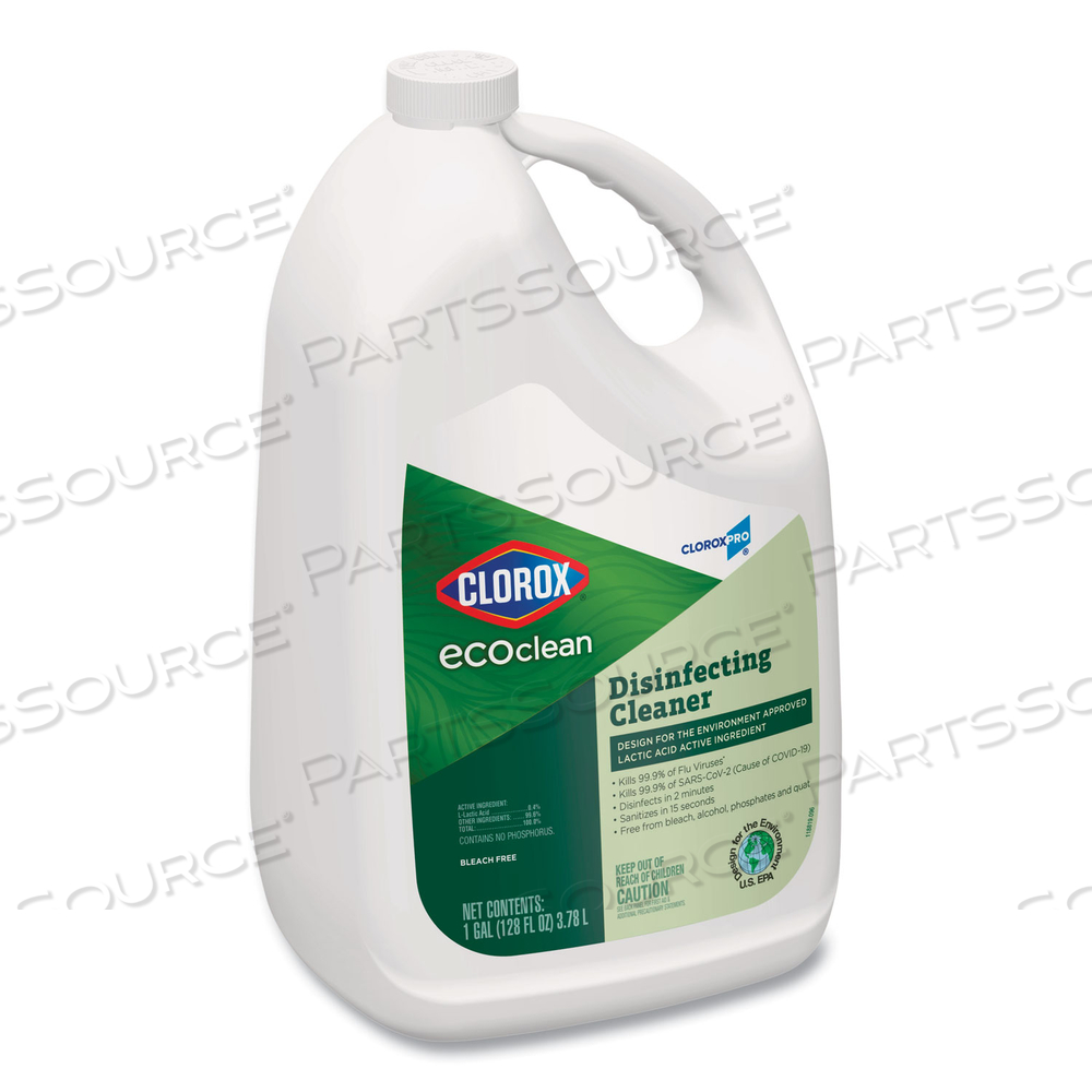 CLOROX PRO ECOCLEAN DISINFECTING CLEANER, UNSCENTED, 128 OZ REFILL BOTTLE by Clorox