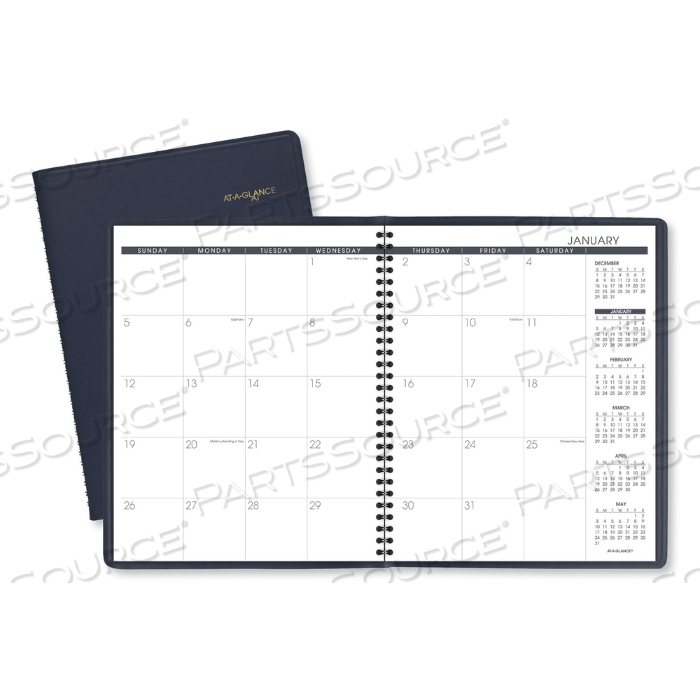 MONTHLY PLANNER, 11 X 9, NAVY COVER, 15-MONTH (JAN TO MAR): 2023 TO 2024 