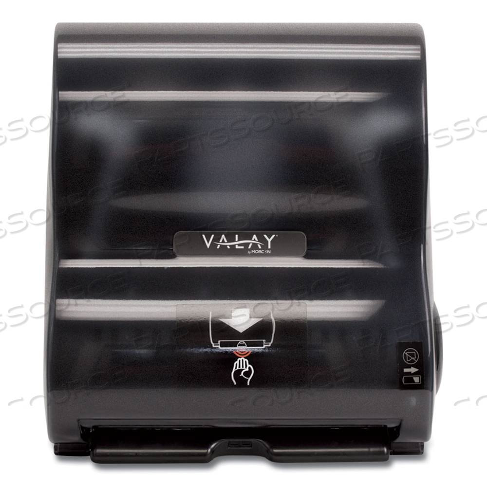 VALAY 10 INCH ROLL TOWEL DISPENSER, 13.25 X 9 X 14.25, BLACK by Morcon Tissue VALAY 10 INCH ROLL TOWEL DISPENSER, 13.25 X 9 X 14.25, BLACK by Morcon Tissue