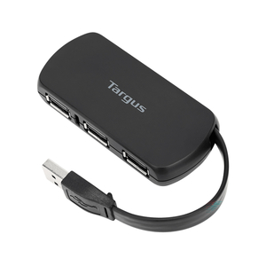 1.47 H X 3.27 W X 0.59IN D BLACK 4-PORT USB-A 2.0 HUB FOR WINDOWS/MAC/CHROME by Targus