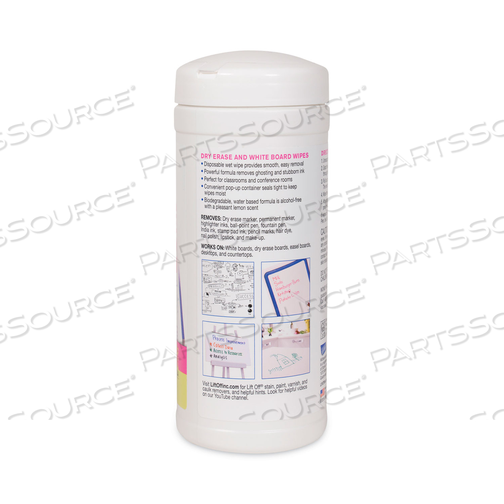 DRY ERASE CLEANER WIPES, 7 X 12, 40/CANISTER DRY ERASE CLEANER WIPES, 7 X 12, 40/CANISTER