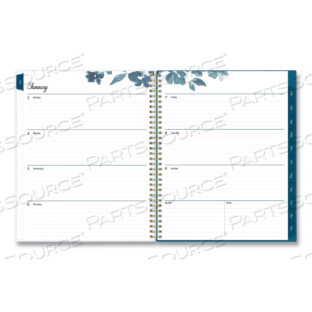 BAKAH BLUE WEEKLY/MONTHLY PLANNER, BAKAH BLUE FLORAL ARTWORK, 11 X 8.5, BLUE/WHITE COVER, 12-MONTH (JAN TO DEC): 2023 by Blue Sky BAKAH BLUE WEEKLY/MONTHLY PLANNER, BAKAH BLUE FLORAL ARTWORK, 11 X 8.5, BLUE/WHITE COVER, 12-MONTH (JAN TO DEC): 2023 by Blue Sky