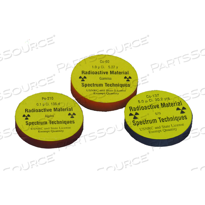 1IN DIA GAMMA (Γ) EMISSION COBALT-57 SOLID DISK SOURCE by SPECTRUM TECHNIQUES