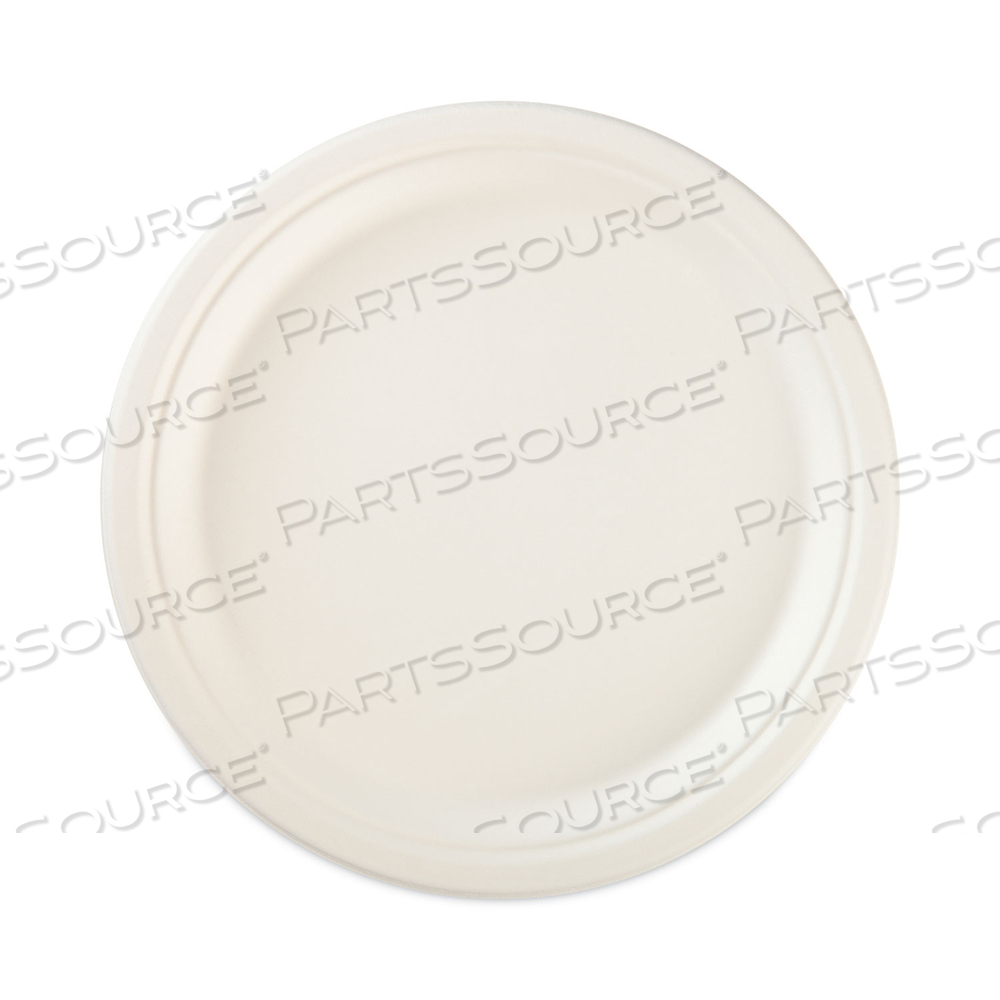 ECOSAVE TABLEWARE, PLATE, BAGASSE, 6.75" DIA, WHITE by Hefty