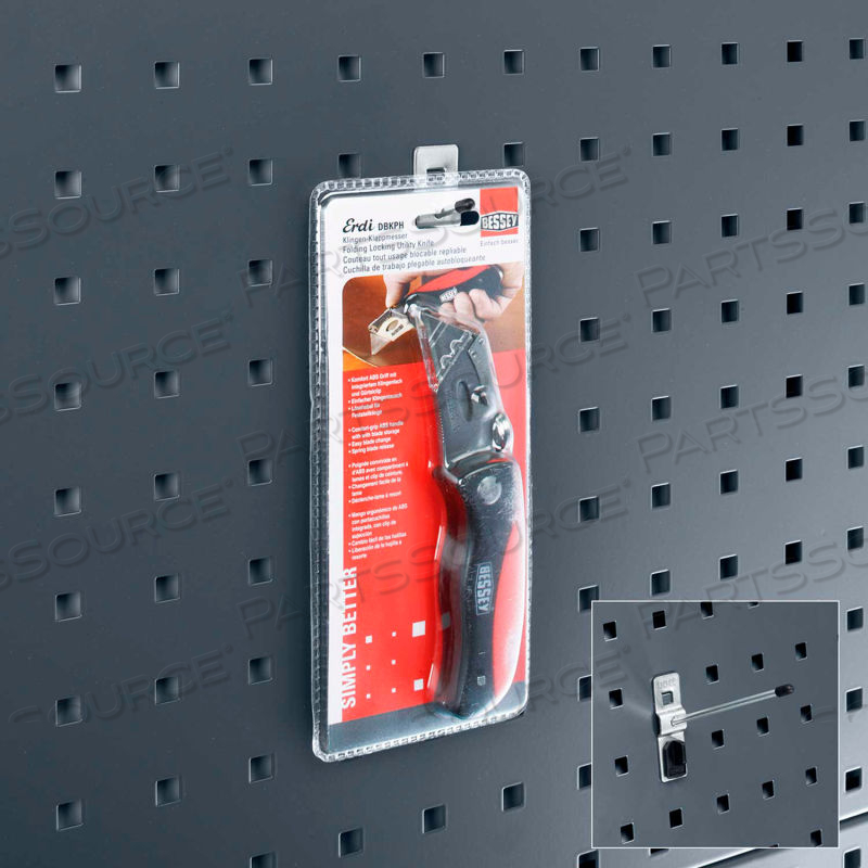 ANGLED PEG HOOK FOR PERFO PANELS, 3" LONG, (PACK OF 5) by Bott Ltd