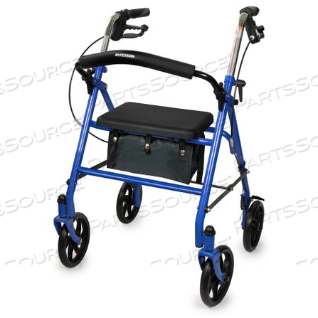 4-WHEEL ROLLATOR, BLUE by McKesson 4-WHEEL ROLLATOR, BLUE by McKesson