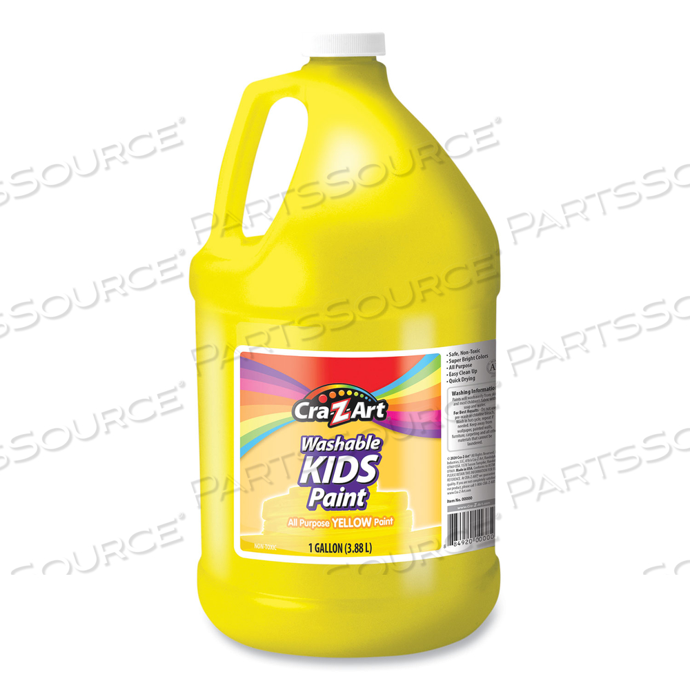 WASHABLE KIDS PAINT, YELLOW, 1 GAL BOTTLE by Cra-Z-Art WASHABLE KIDS PAINT, YELLOW, 1 GAL BOTTLE by Cra-Z-Art