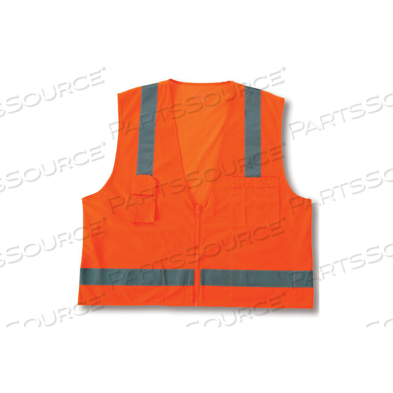 8249Z CLASS 2 ECONOMY SURVEYORS VEST, ORANGE, L/XL by Ergodyne 8249Z CLASS 2 ECONOMY SURVEYORS VEST, ORANGE, L/XL by Ergodyne