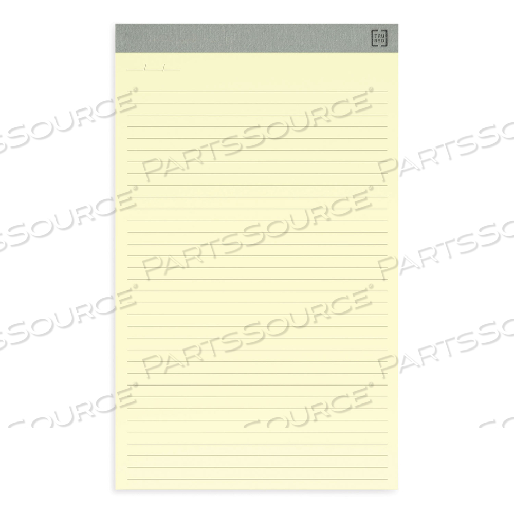 NOTEPADS, WIDE/LEGAL RULE, 50 CANARY-YELLOW 8.5 X 14 SHEETS by TRU RED