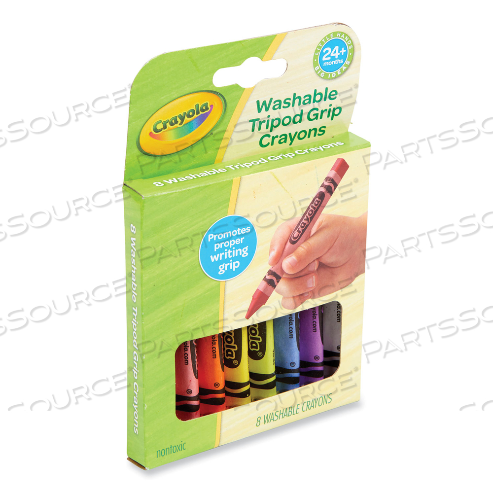 WASHABLE TRIPOD GRIP CRAYONS, ASSORTED COLORS by Crayola