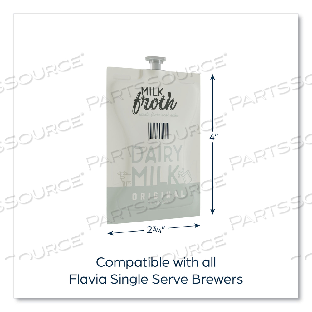 DAIRY MILK FROTH POWDER FRESHPACK, ORIGINAL, 0.46 OZ POUCH by FLAVIA DAIRY MILK FROTH POWDER FRESHPACK, ORIGINAL, 0.46 OZ POUCH by FLAVIA