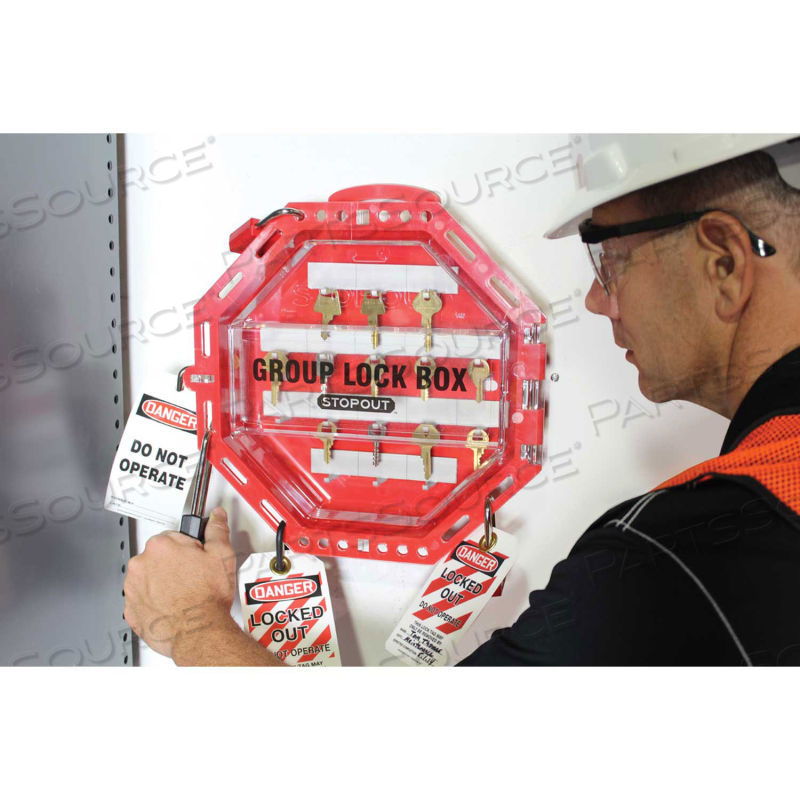 STOPOUT LOOK 'N STOP GROUP LOCK BOX, PLASTIC by Accuform Manufacturing, Inc.