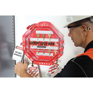 STOPOUT LOOK 'N STOP GROUP LOCK BOX, PLASTIC by Accuform Manufacturing, Inc.