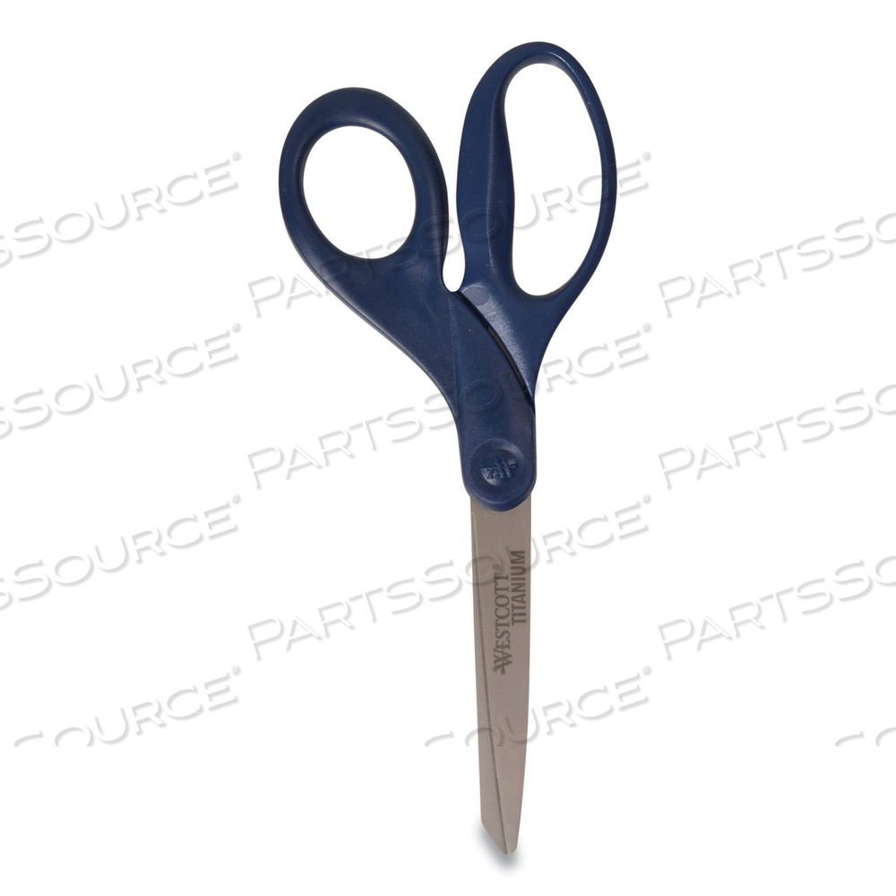 TITANIUM BONDED SCISSORS, 8" LONG, 3.5" CUT LENGTH, NAVY STRAIGHT HANDLE by Westcott