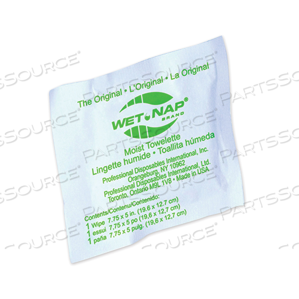 WET-NAP PREMOISTENED TOWELETTES, 5 X 7 3/4, WHITE by Sani Professional