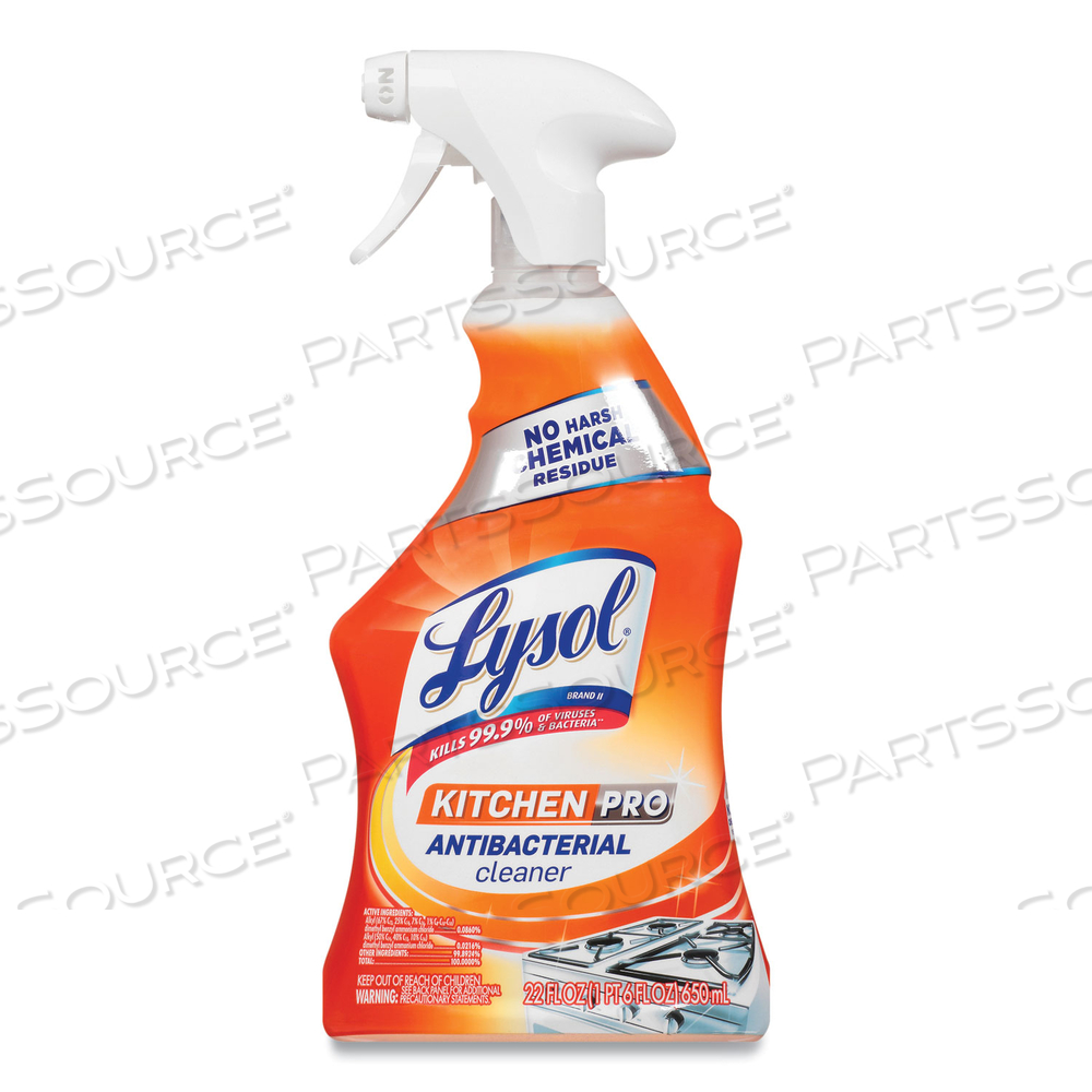 KITCHEN PRO ANTIBACTERIAL CLEANER, CITRUS SCENT, 22 OZ SPRAY BOTTLE by Lysol KITCHEN PRO ANTIBACTERIAL CLEANER, CITRUS SCENT, 22 OZ SPRAY BOTTLE by Lysol