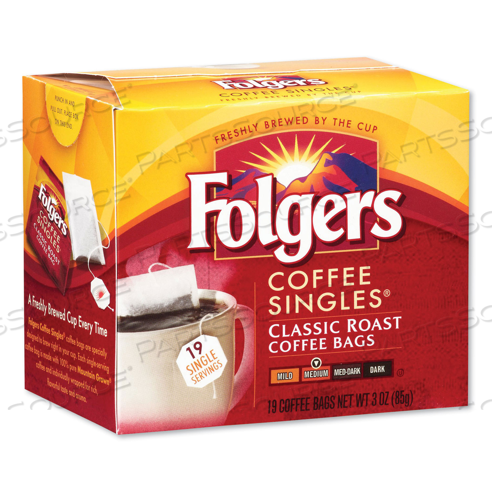 COFFEE FILTER PACKS, CLASSIC ROAST, 0.16 OZ, 19/PACK by Folgers COFFEE FILTER PACKS, CLASSIC ROAST, 0.16 OZ, 19/PACK by Folgers