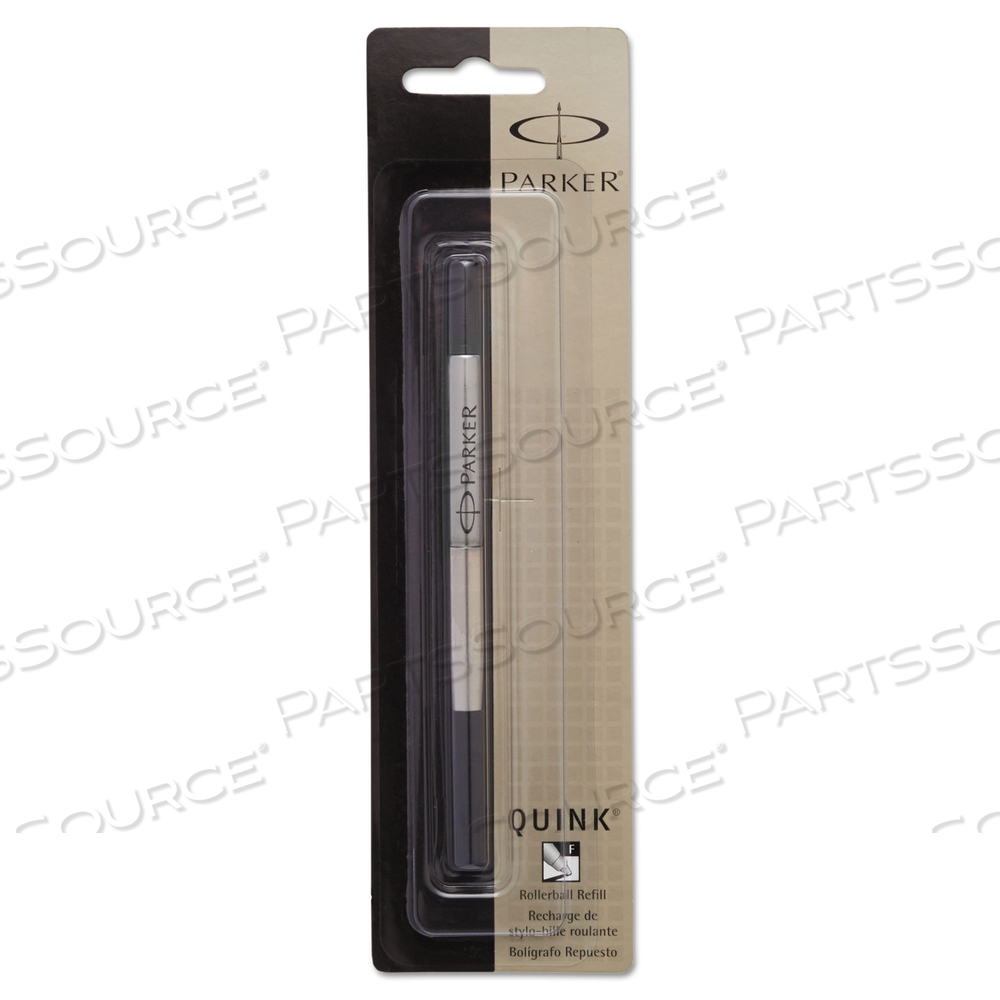 REFILL FOR PARKER ROLLER BALL PENS, FINE CONICAL TIP, BLACK INK by Parker