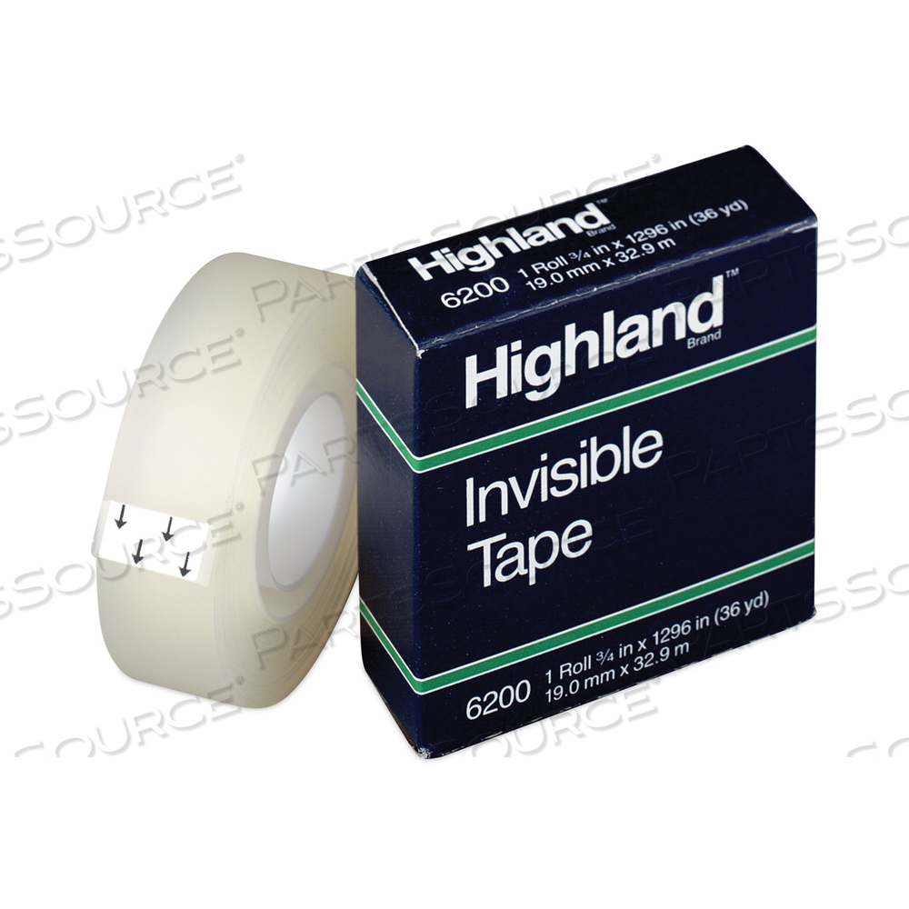INVISIBLE PERMANENT MENDING TAPE, 1" CORE, 0.75" X 36 YDS, CLEAR by Highland