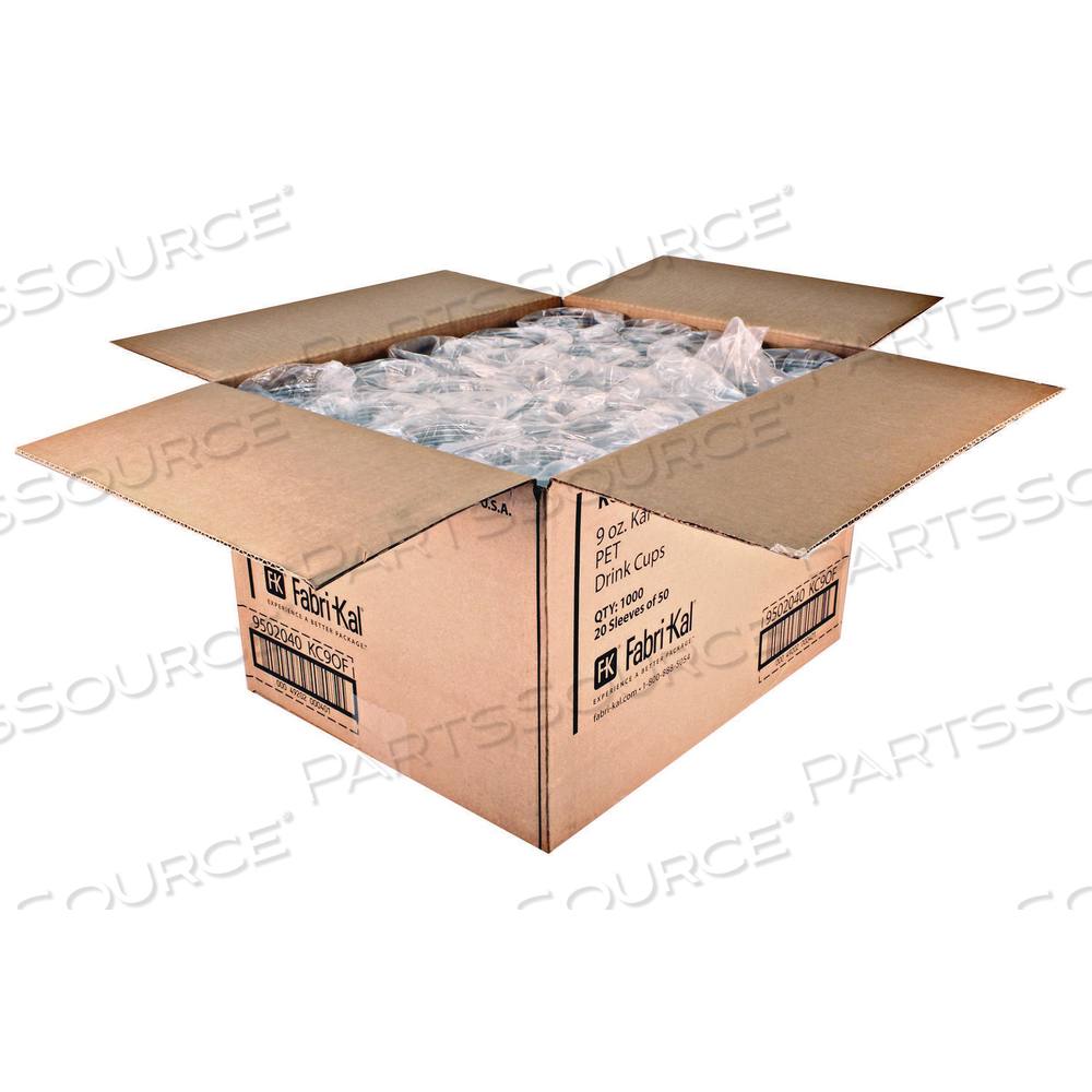 KAL-CLEAR PET COLD DRINK CUPS, 9 OZ, CLEAR, OLD FASHIONED, 50/SLEEVE by Fabrikal KAL-CLEAR PET COLD DRINK CUPS, 9 OZ, CLEAR, OLD FASHIONED, 50/SLEEVE by Fabrikal