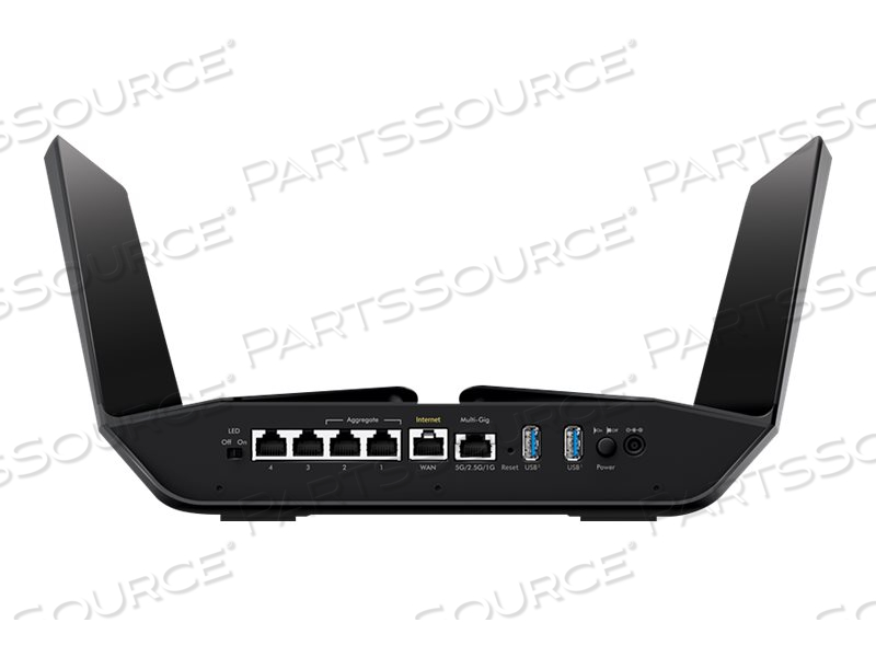 NIGHTHAWK RAX120, WIRELESS ROUTER, 5-PORT SWITCH, GIGE, 5 GIGE, 2.5 GIGE, 802.11A/B/G/N/AC/AX, DUAL BAND by Netgear