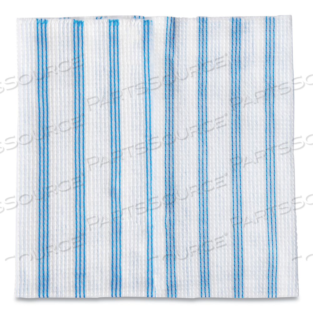DISPOSABLE MICROFIBER CLEANING CLOTHS, 12 X 12, BLUE/WHITE STRIPES by Rubbermaid Medical Division