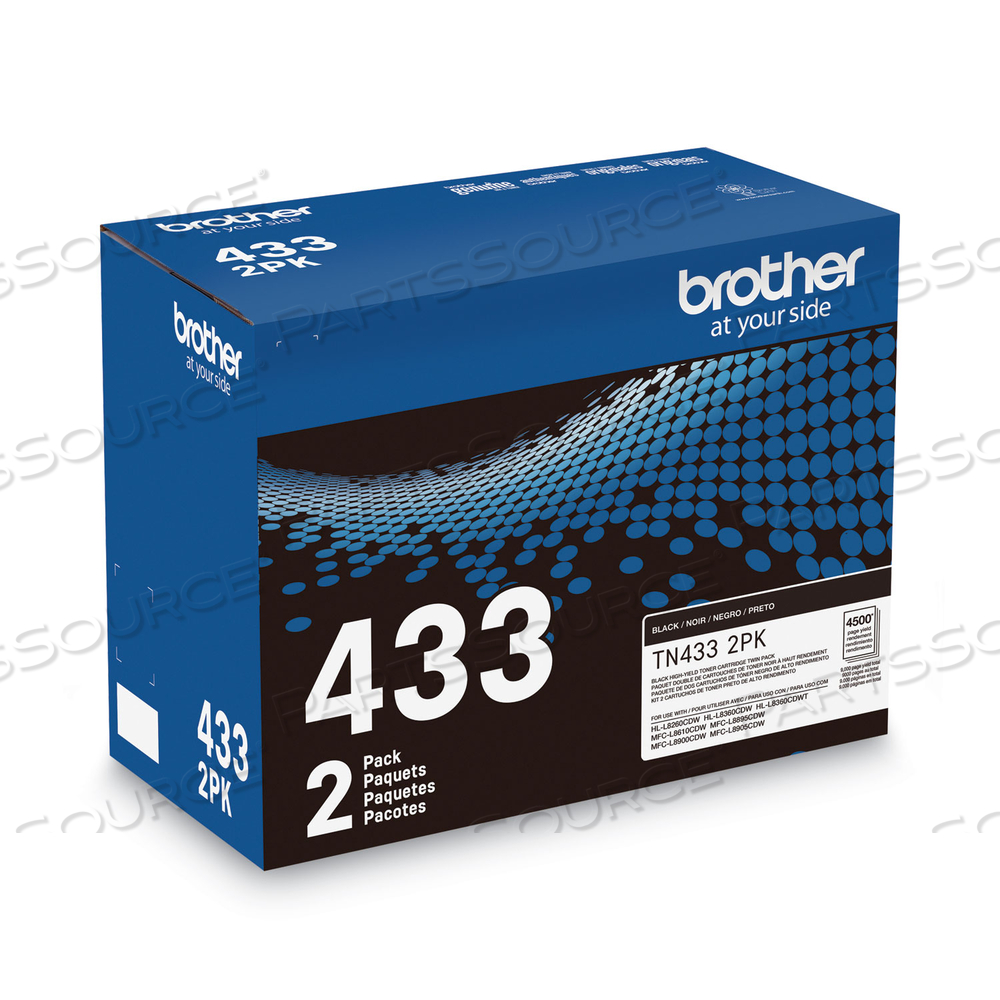 TN4332PK HIGH-YIELD TONER, 4,500 PAGE-YIELD, BLACK by Brother