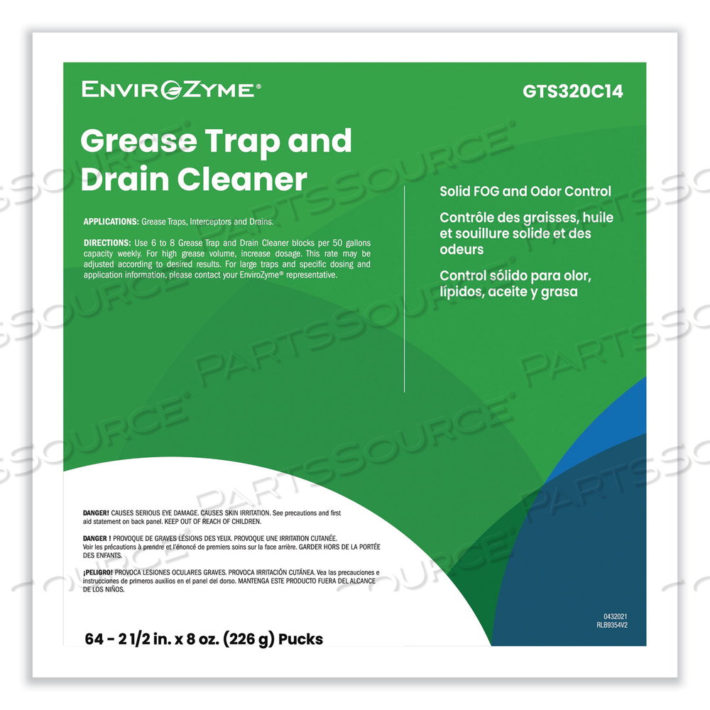 FOG PUCK LARGE GREASE TRAP AND DRAIN CLEANER, 8 OZ by Betco Corporation