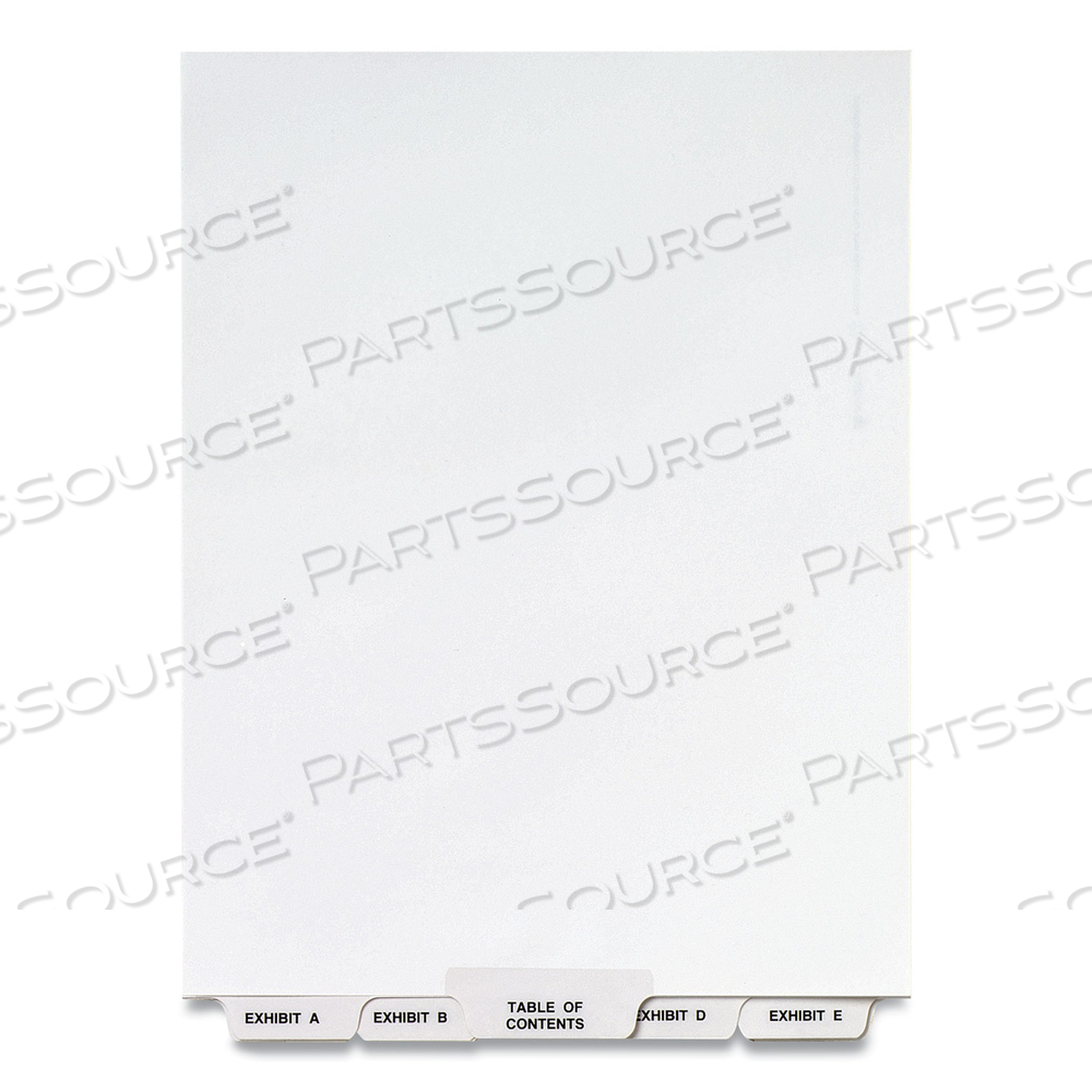 PREPRINTED LEGAL EXHIBIT BOTTOM TAB INDEX DIVIDERS, AVERY STYLE, 27-TAB, EXHIBIT A TO EXHIBIT Z, 11 X 8.5, WHITE, 1 SET by Avery