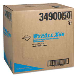 GENERAL CLEAN X60 CLOTHS, FLAT SHEET, 12.5 X 16.8, WHITE by WypAll