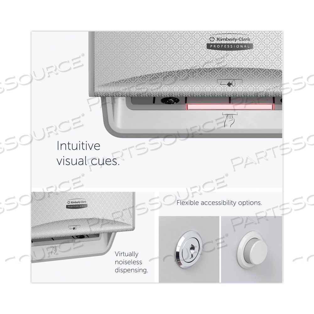 ICON AUTOMATIC ROLL TOWEL DISPENSER, 20.12 X 16.37 X 13.5, SILVER MOSAIC by Kimberly-Clark Corporation