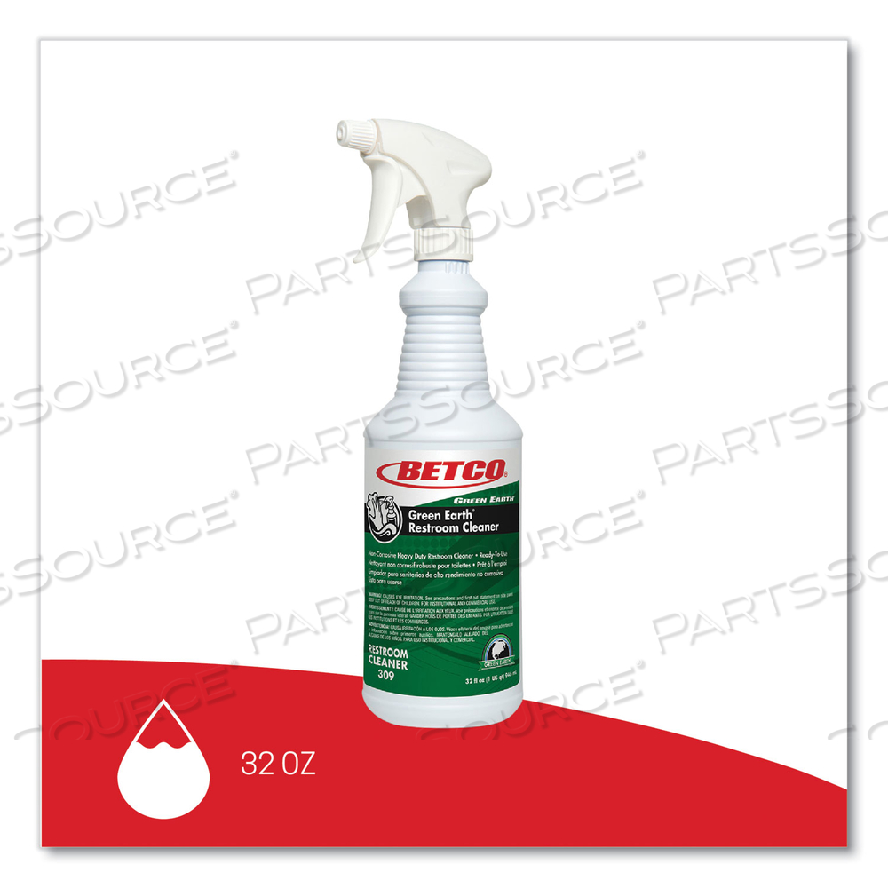 GREEN EARTH RTU RESTROOM CLEANER, FRESH MINT SCENT, 32 OZ BOTTLE by Betco Corporation