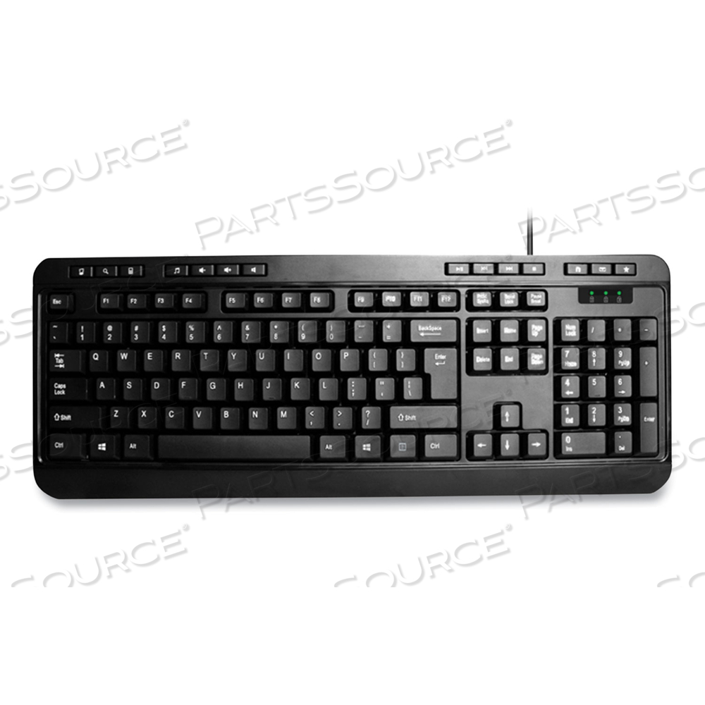 AKB132UB 118-KEY MM DESKTOP USB KEYBOARD, BLACK by Adesso, Inc.