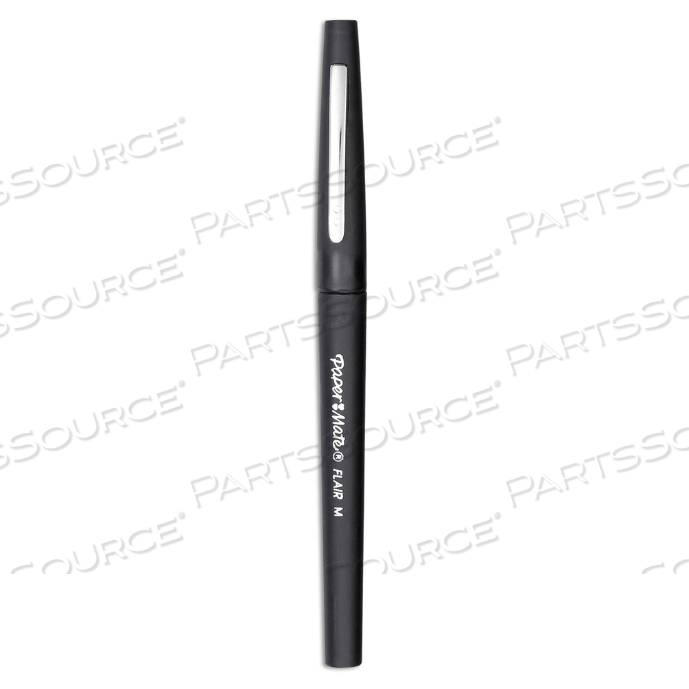 POINT GUARD FLAIR FELT TIP POROUS POINT PEN, STICK, MEDIUM 0.7 MM, BLACK INK, BLACK BARREL by Paper Mate POINT GUARD FLAIR FELT TIP POROUS POINT PEN, STICK, MEDIUM 0.7 MM, BLACK INK, BLACK BARREL by Paper Mate