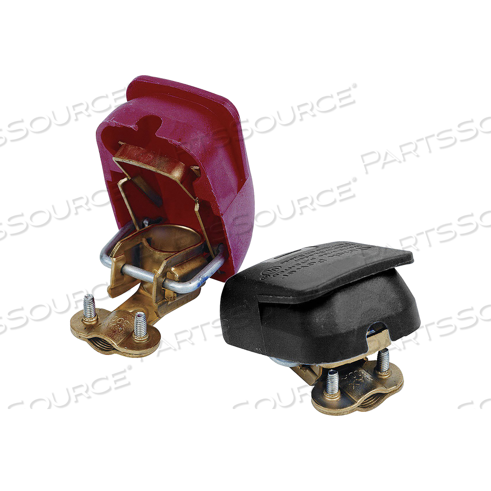 BATTERY QUICK DISCONNECT CAP BLACK RED by Battery Doctor