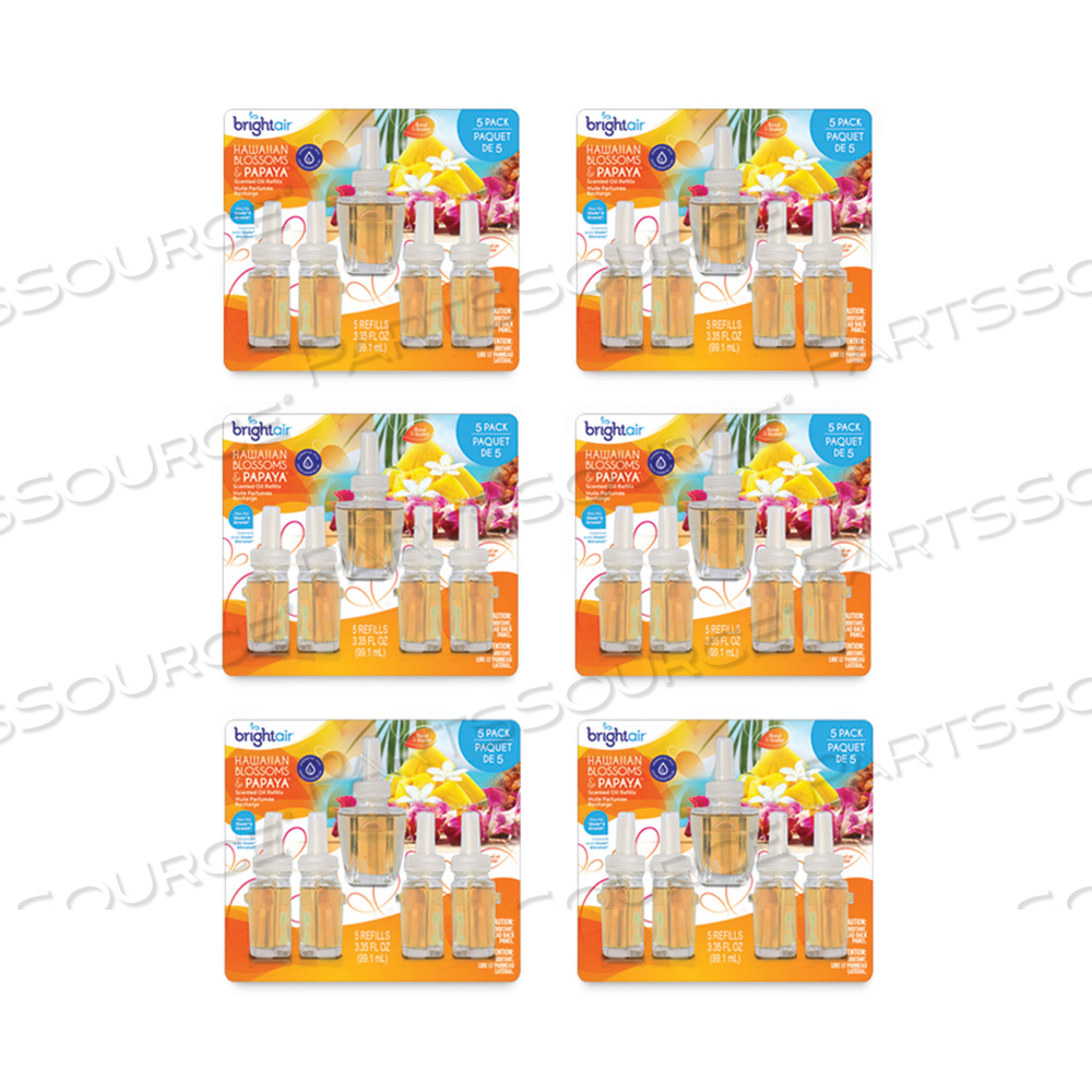 ELECTRIC SCENTED OIL AIR FRESHENER REFILL, HAWAIIAN BLOSSOMS AND PAPAYA, 0.67 OZ BOTTLE by Bright Air ELECTRIC SCENTED OIL AIR FRESHENER REFILL, HAWAIIAN BLOSSOMS AND PAPAYA, 0.67 OZ BOTTLE by Bright Air