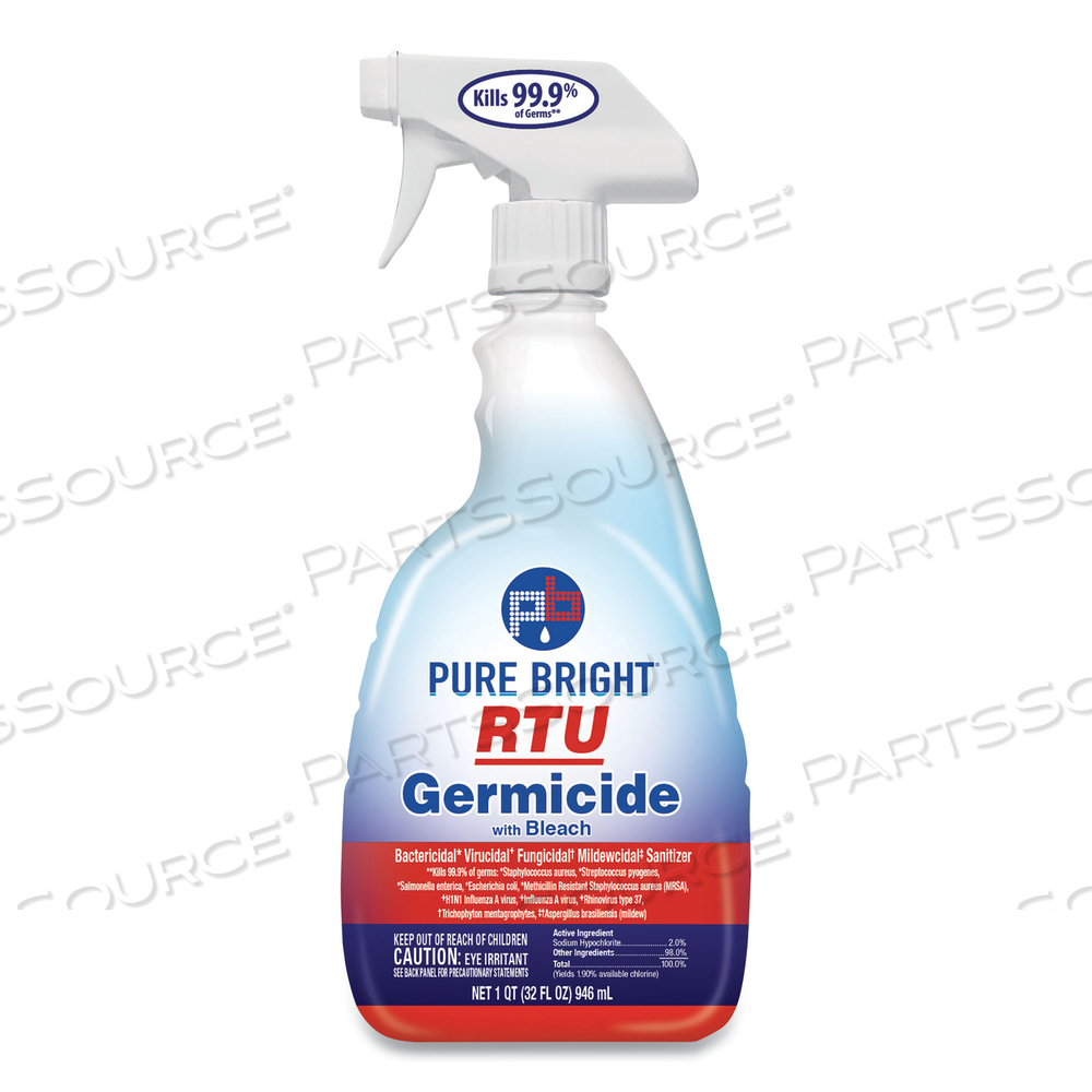 RTU GERMICIDE WITH BLEACH, FRESH SCENT, 32 OZ SPRAY BOTTLE by Pure Bright
