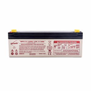 NP SERIES 12 VDC 2.3 AH CAPACITY PROPRIETARY SIZE RECHARGEABLE SEALED LEAD ACID BATTERY 2.5 IN H X 1.3 IN W X 7 IN D MULTIPURPOSE APPLICATIO by ENERSYS