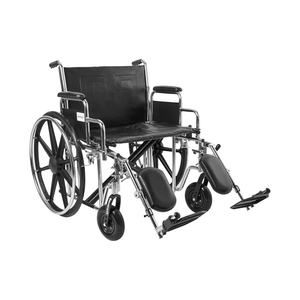 HEAVY-DUTY WHEELCHAIR WITH PADDED, REMOVABLE ARM, COMPOSITE MAG WHEEL, 24 IN. SEAT, SWING-AWAY ELEVATING FOOTREST, 450 LBS by McKesson