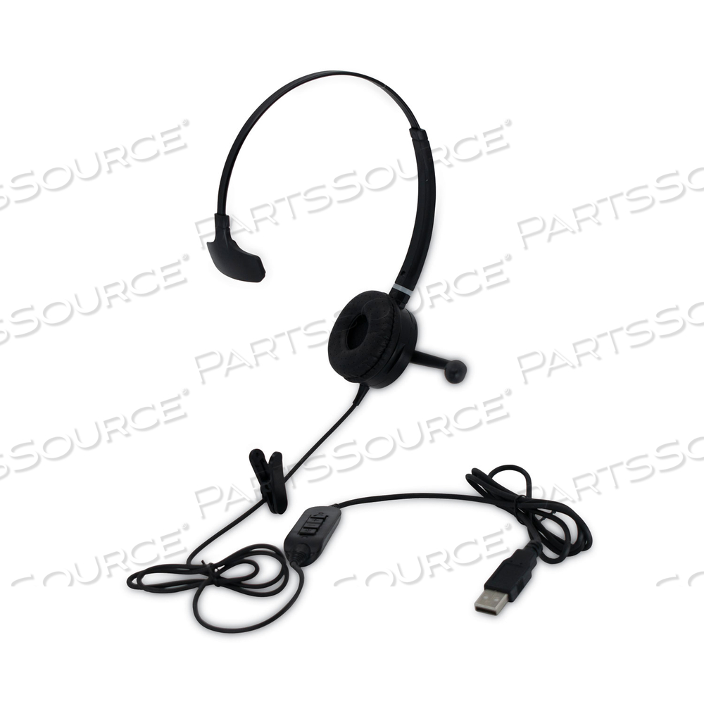 HS-WD-USB-1 MONAURAL OVER THE HEAD HEADSET, BLACK by Spracht