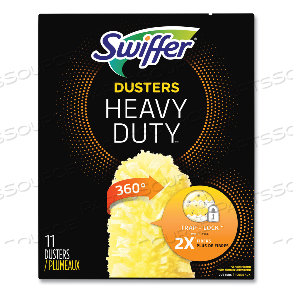 HEAVY DUTY DUSTERS REFILL, DUST LOCK FIBER, 2" X 6", YELLOW by Swiffer